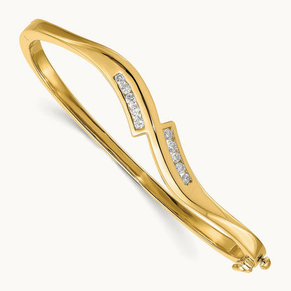 AA Diamond Hinged Bangle — photo set