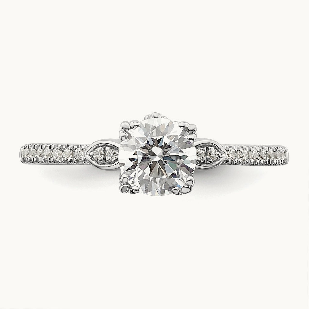 Round Semi-Mount Engagement Ring — 3/4 ct, 7