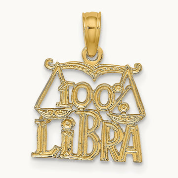 100% LIBRA Zodiac Charm, 14K