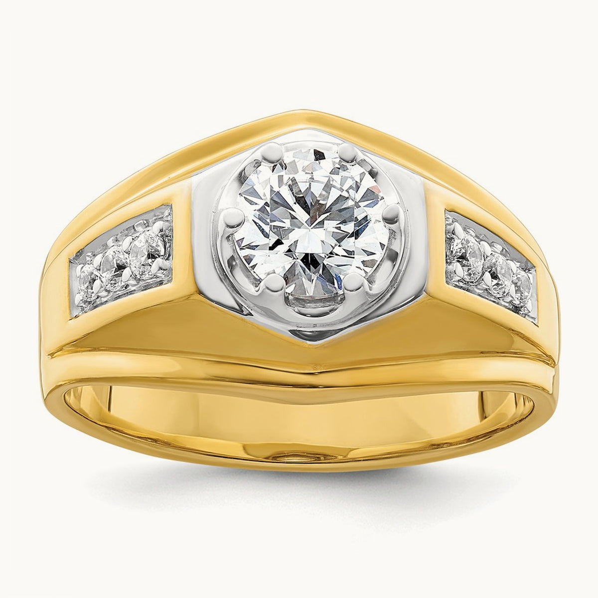 Semi-Mount Men's Ring, 0.20 ct tw Lab-Grown Diamond