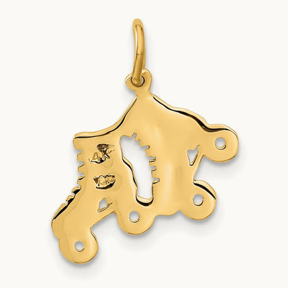 Roller Skates Charm, 14K