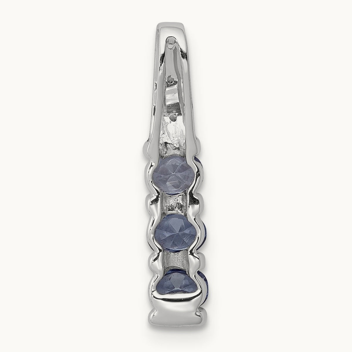 .60 Tanzanite and Diamond Chain Slide, 14K White Gold