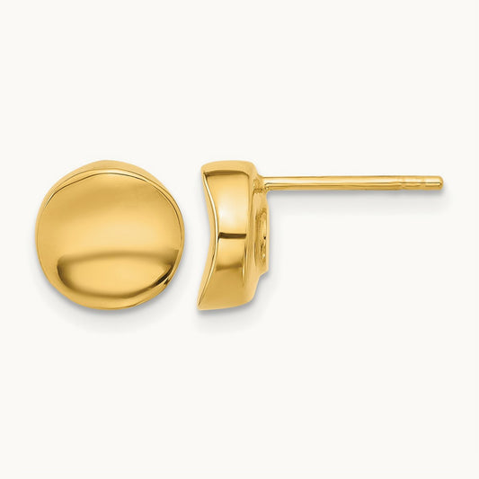 Polished Post Earrings — Leslie's — 14K Yellow Gold