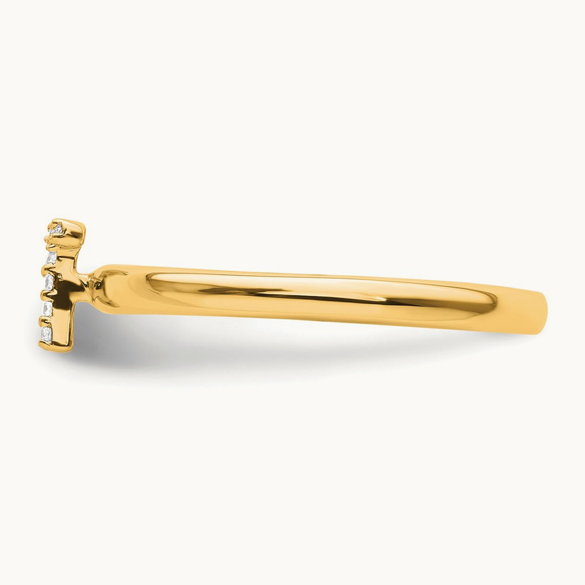 Stackable Diamond Ring — 14K Yellow Gold, T