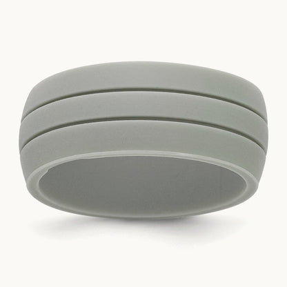 Silicone Light Gray 8.50mm Grooved Band