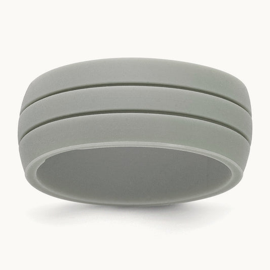 Silicone Light Gray 8.50mm Grooved Band