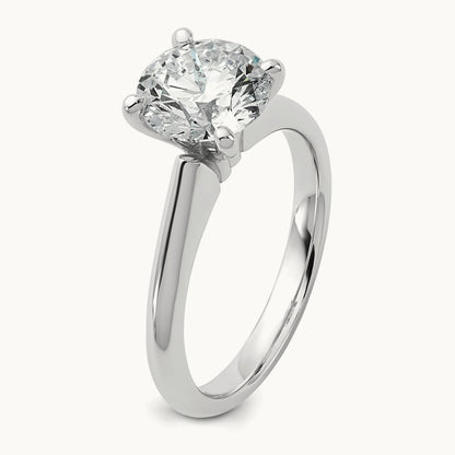 Round 8X Ring, 2.00 ct tw Lab-Grown Diamond — 14K White Gold