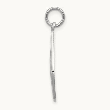Mary Blessed Virgin Charm, 14K White Gold