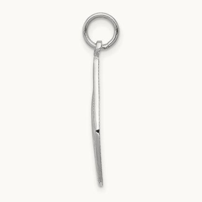Mary Blessed Virgin Charm, 14K White Gold