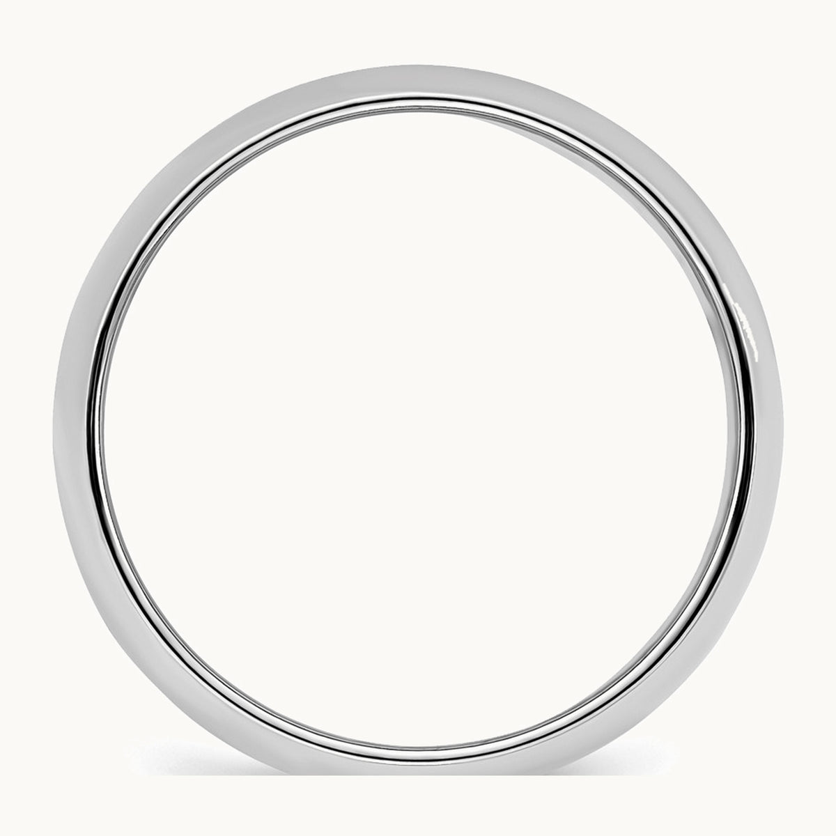 Sterling Silver Rhodium-plated 7mm Half-Round Band