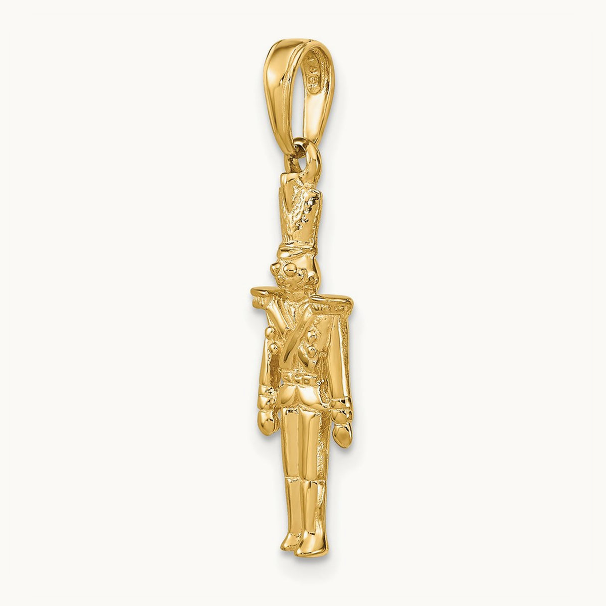 Polished 3-D Toy Soldier Pendant, 14K