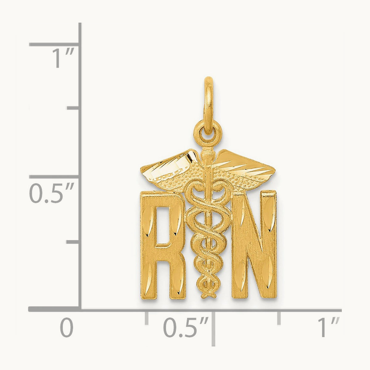 RN Nurse Charm, 14K