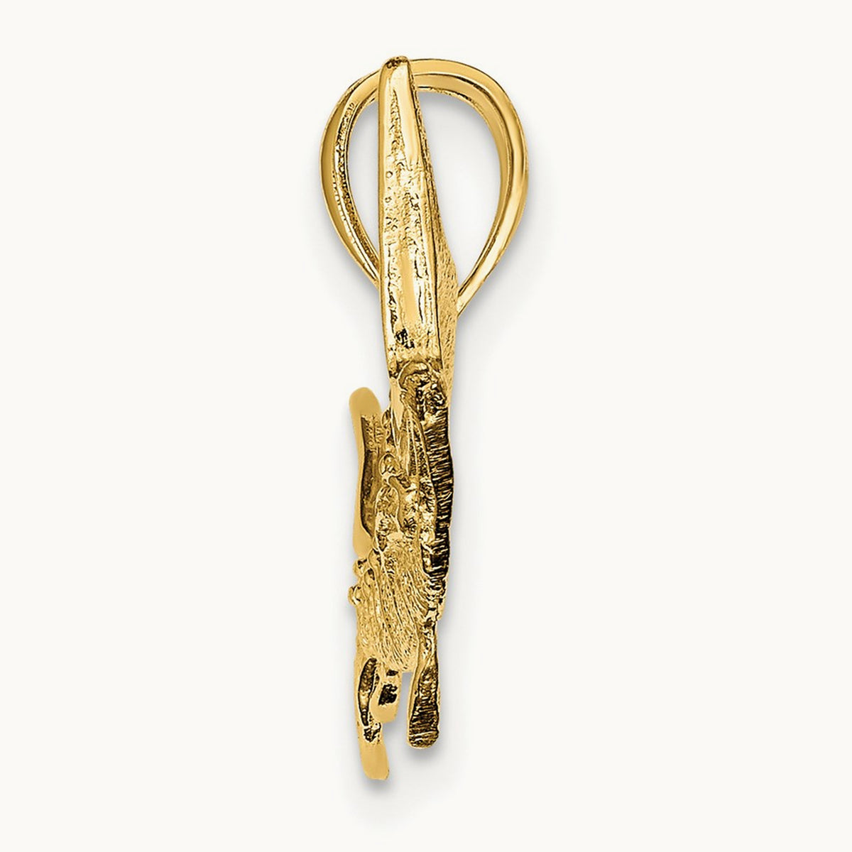 2-D Textured Marlin Fish Charm — 12.3mm