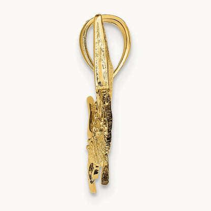 2-D Textured Marlin Fish Charm — 12.3mm