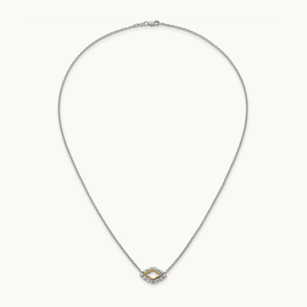 Fashion Evil Eye Necklace, 0.50 ct tw Lab-Grown Diamond