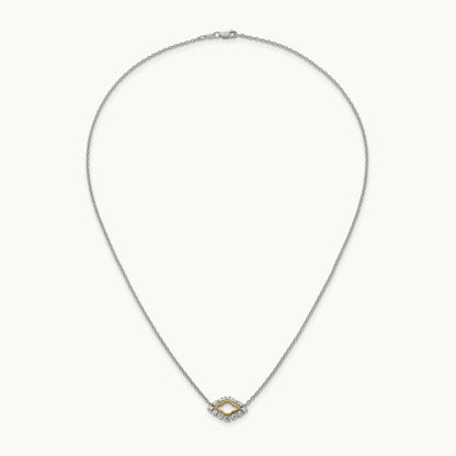 Fashion Evil Eye Necklace, 0.50 ct tw Lab-Grown Diamond