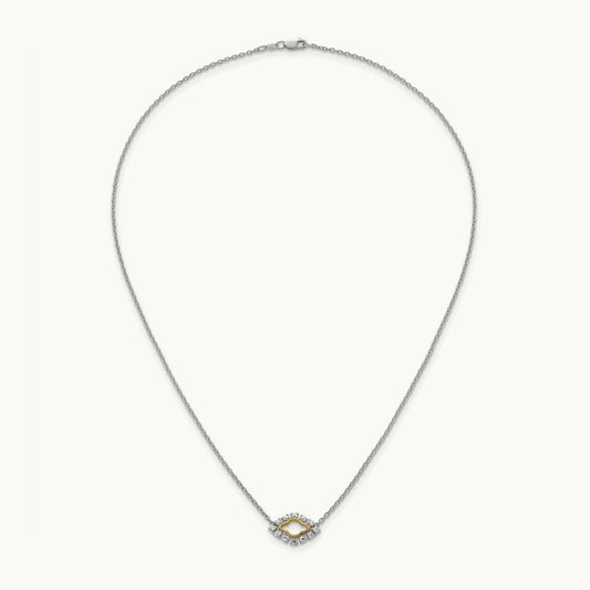 Fashion Evil Eye Necklace, 0.50 ct tw Lab-Grown Diamond