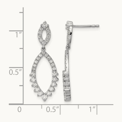 Dangle Post Earrings, 0.75 ct tw Lab-Grown Diamond