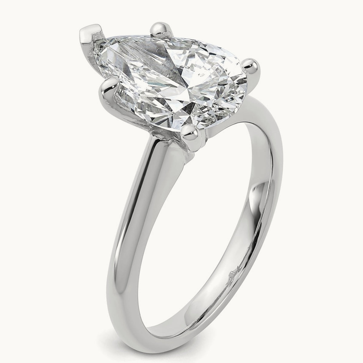 Pear 8X Ring, 3.00 ct tw Lab-Grown Diamond — 14K White Gold