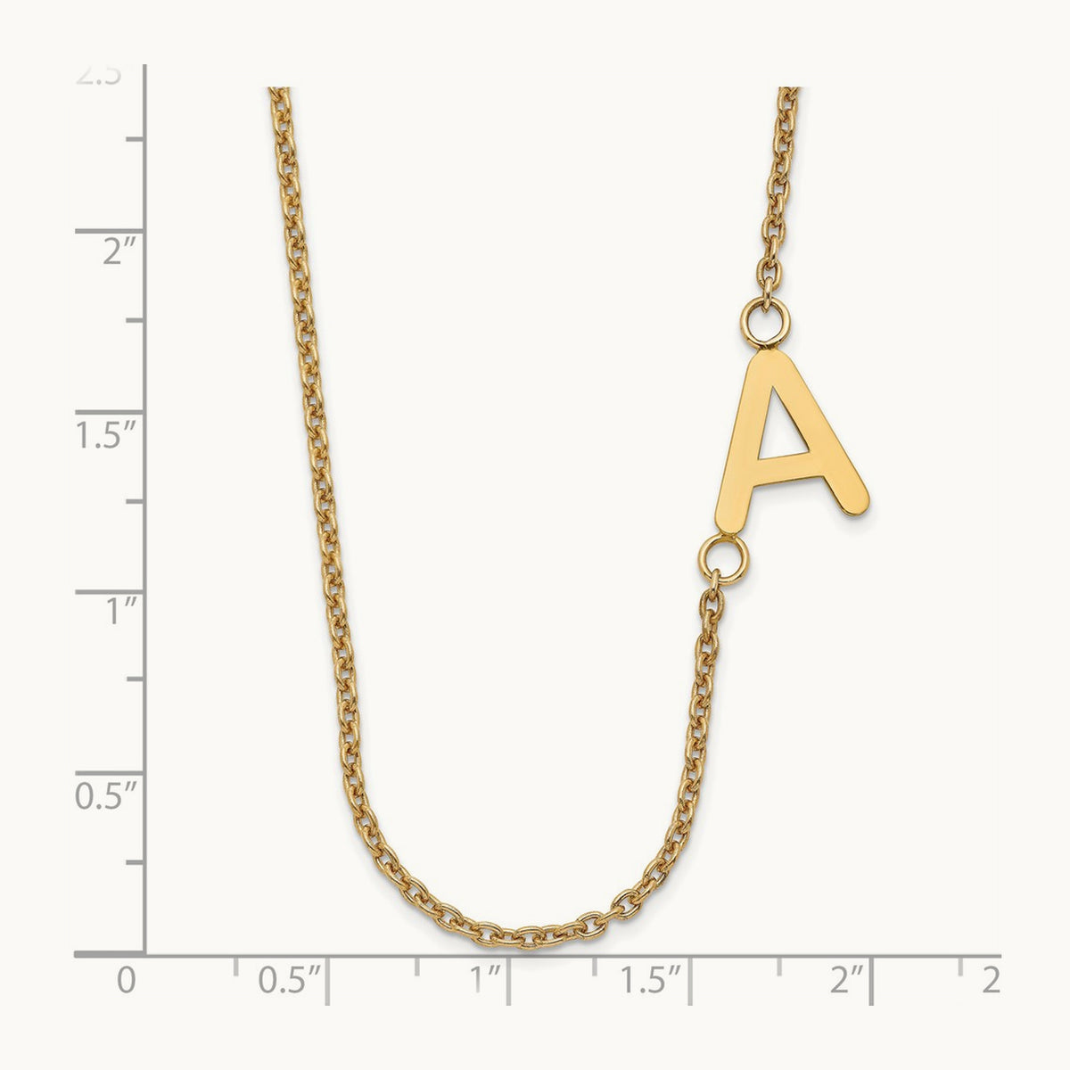 Sterling Silver/Gold-plated Small Offset Initial Necklace
