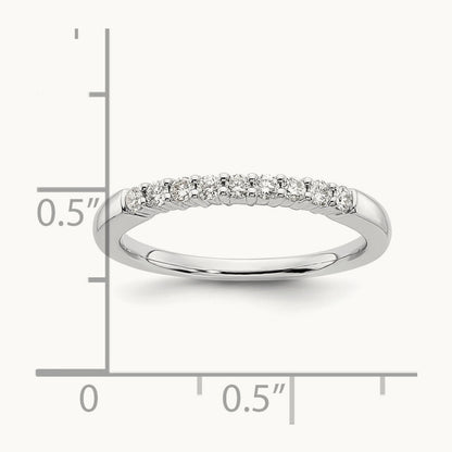 9-Stone Diamond Band, 14K White Gold