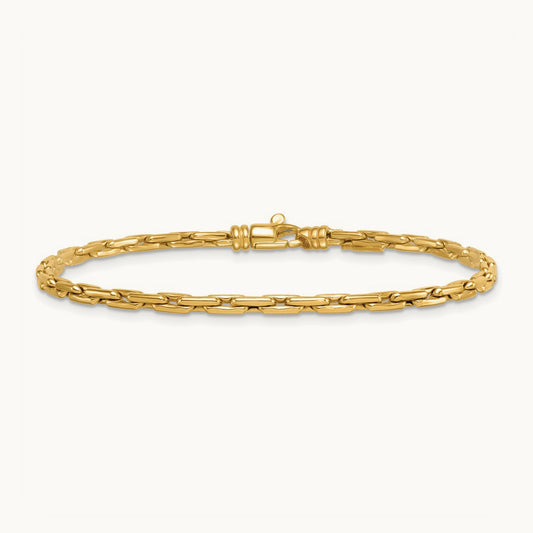 Polished 7.5in Bracelet, 14K