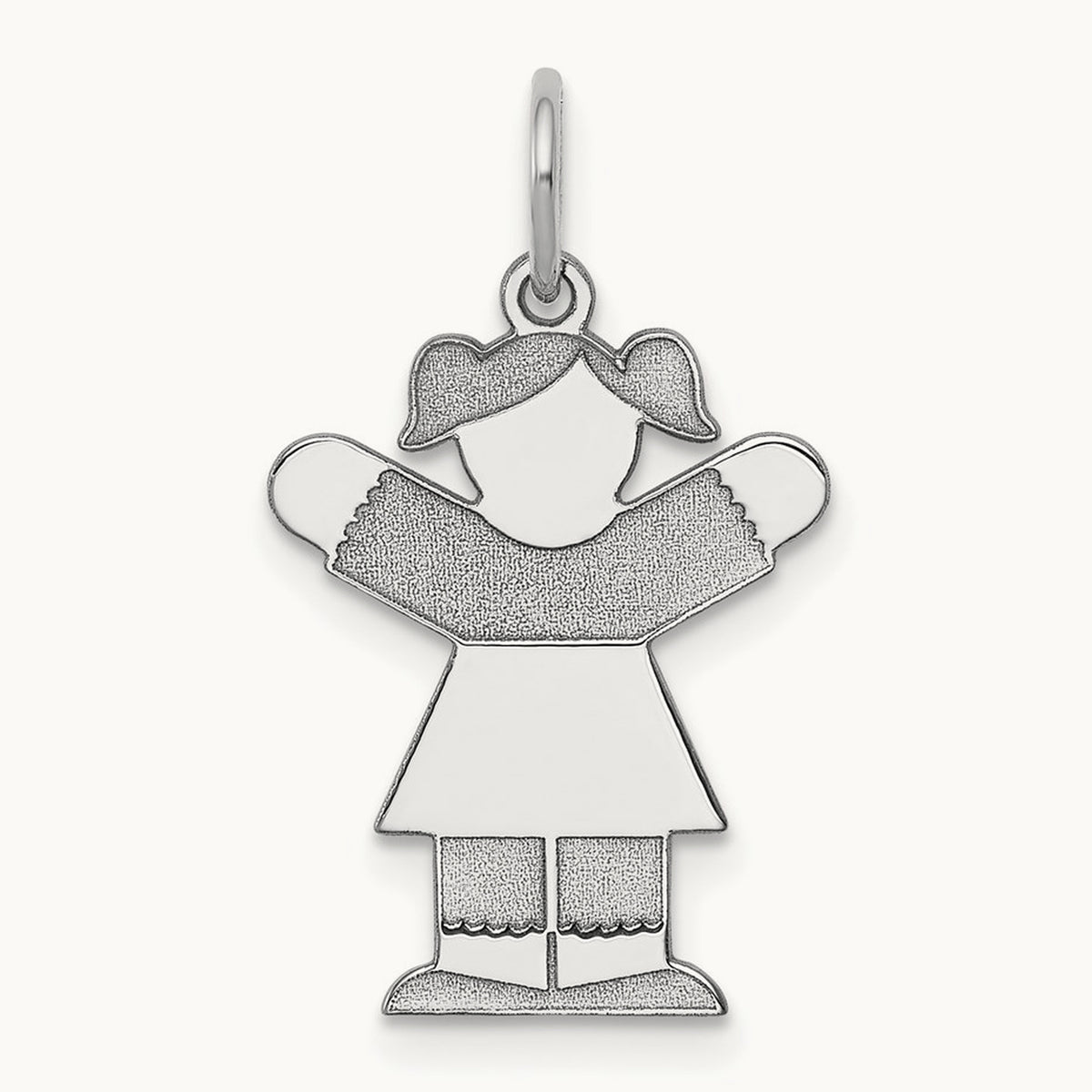 Kid Charm in 14K White Gold