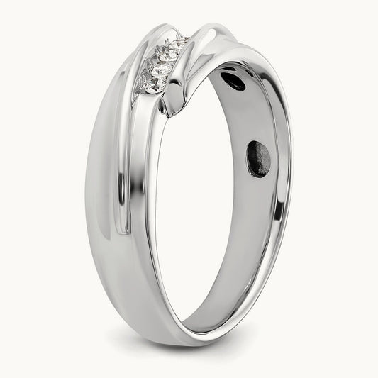 Men's 5 Stone Ring, 0.15 ct tw Lab-Grown Diamond