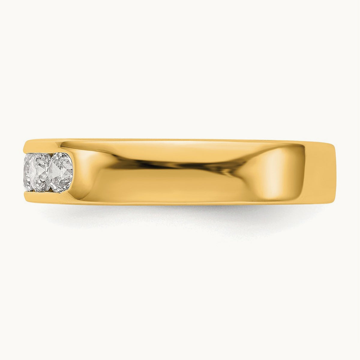 Setting: 5- Stone Closed Channel Band Mounting, 3.1mm — 14K Yellow Gold