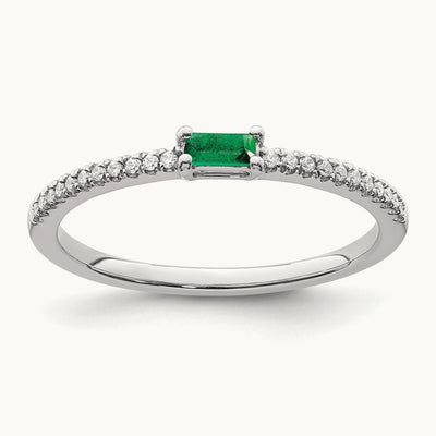 Polished Emerald and Diamond Ring — photo set
