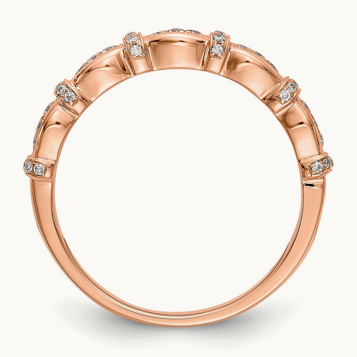 Diamond Band, 0.15 ct tw, 14K Gold — 14K Rose Gold