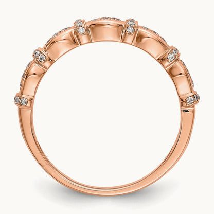 Diamond Band, 0.15 ct tw, 14K Gold — 14K Rose Gold