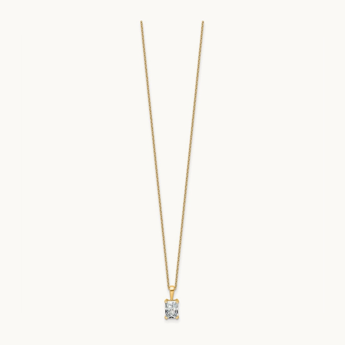 Radiant Pendant Necklace, 0.50-2.00 ct tw Lab-Grown Diamond — 1 ct, 14K Yellow Gold