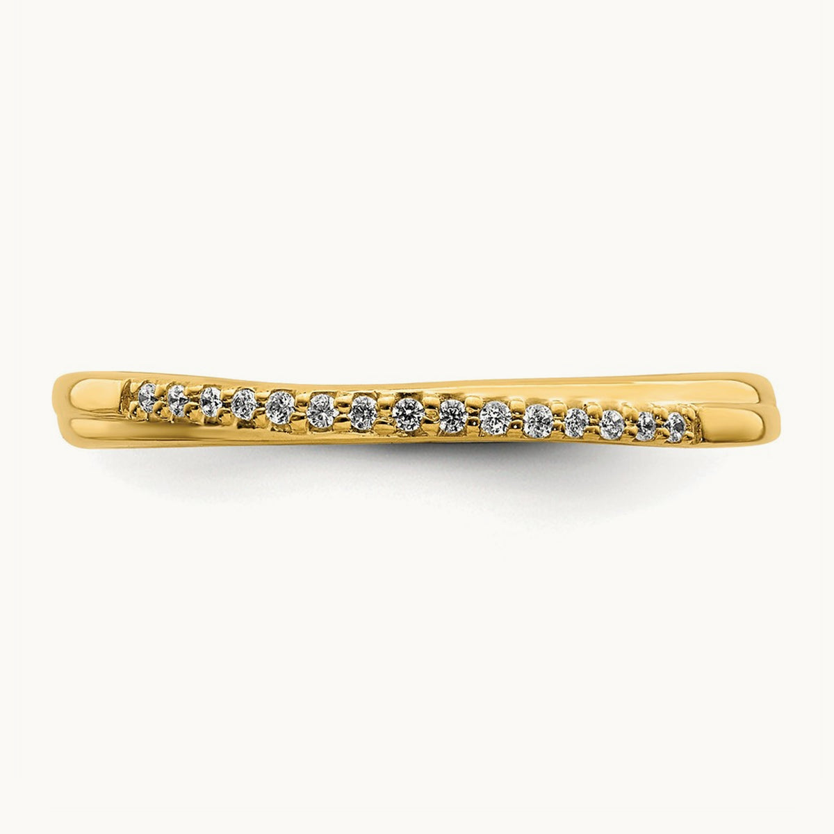 Contoured Band, 0.05 ct tw