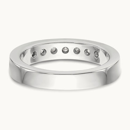 7- Stone Closed Channel Band Mounting, 2.6mm, 14K White Gold