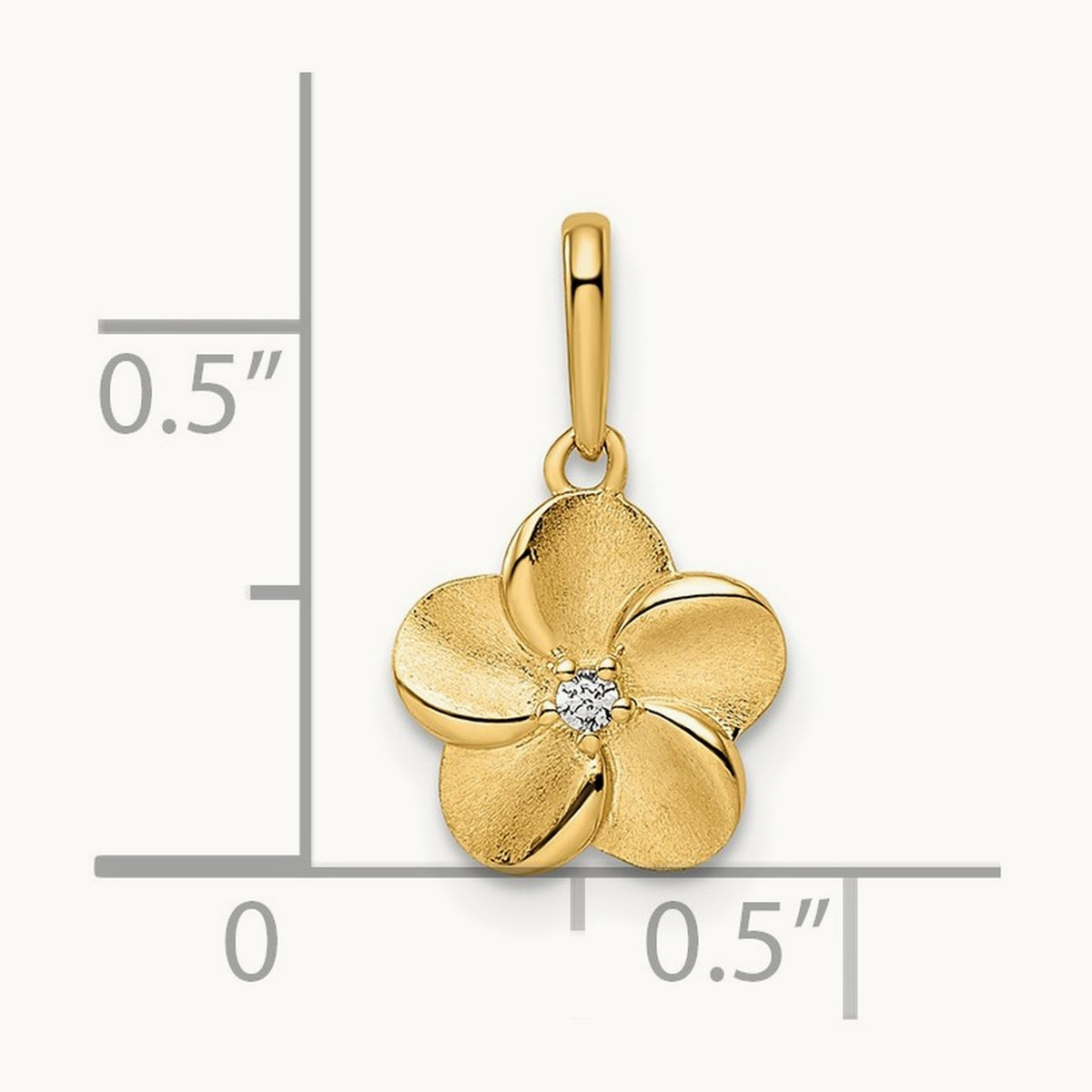 Flower Pendant, 14K