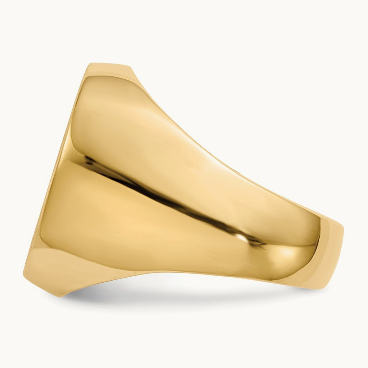 16.0x18. Closed Back Mens Signet Ring, 5mm, 14K