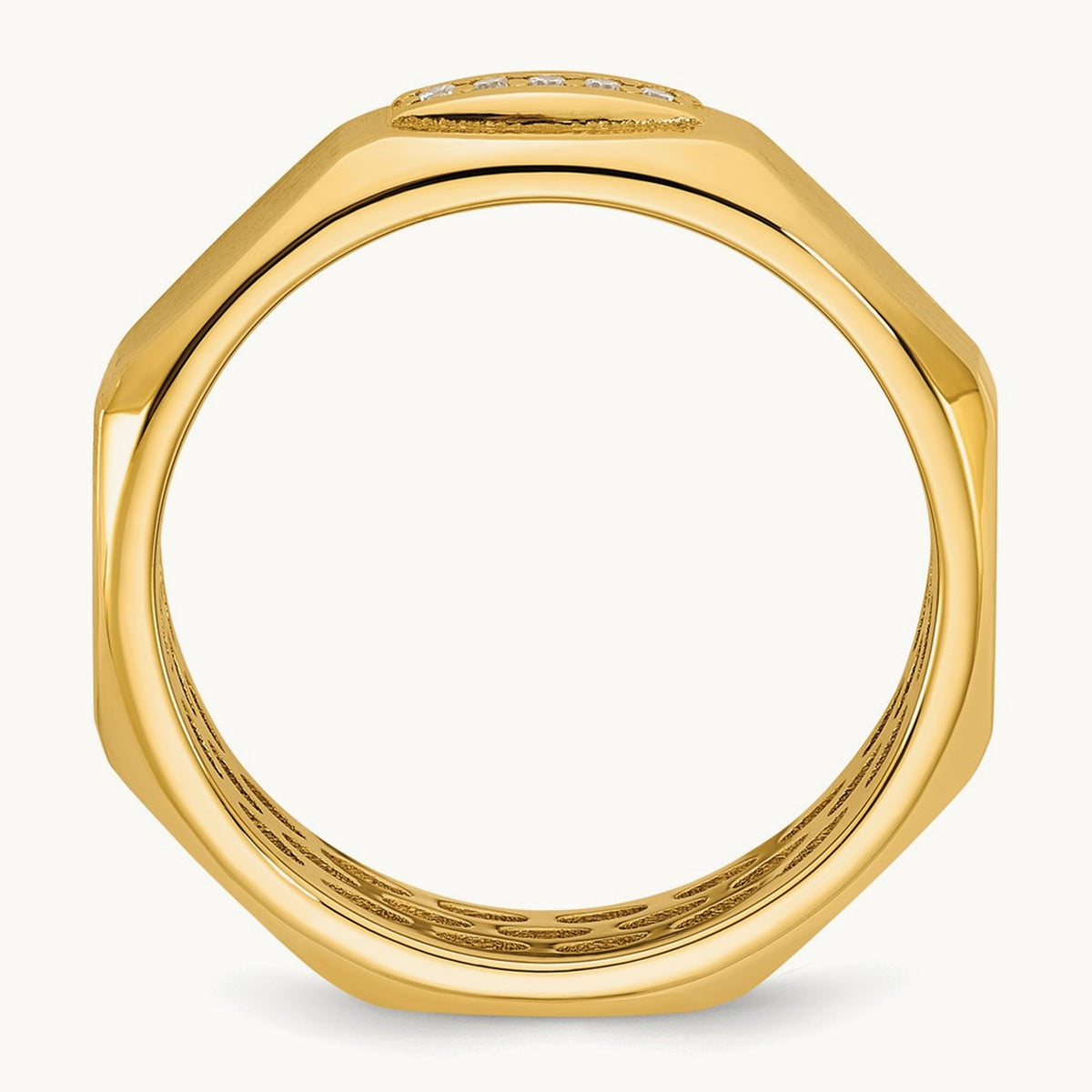 Setting: IB Goodman Men's Satin Diamond Ring Mounting, 14K Gold — 14K Yellow Gold