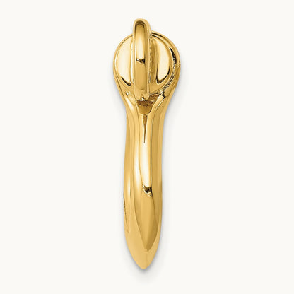 3D Large Shackle Link Pendant, 14K