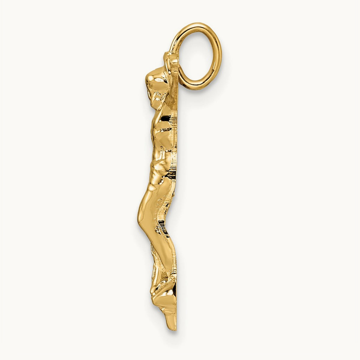 Polished Solid Risen Christ Chain Slide — 21.7mm