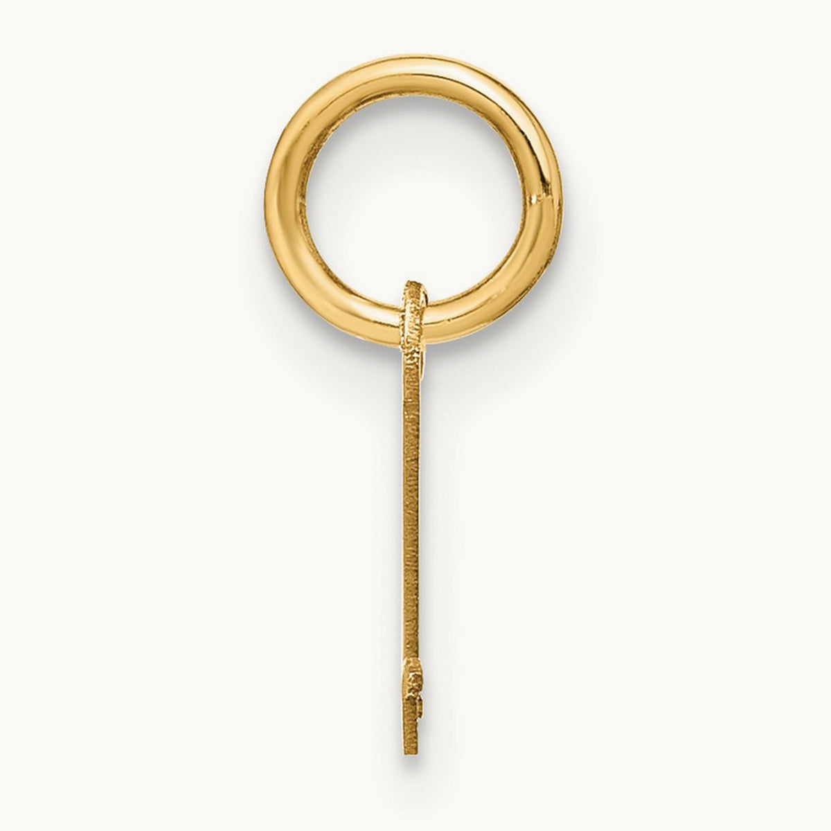Upper case Initial Charm — 14K Yellow Gold, L