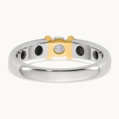 .33ct Ladies Diamond Wedding Band, 14K Two-tone