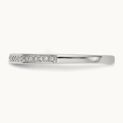 Diamond Wedding Band, 14K White Gold