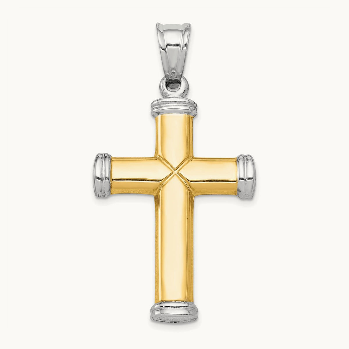 Reversible Cross, 14K Two-tone with Rhodium