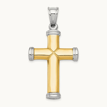 Reversible Cross, 14K Two-tone with Rhodium