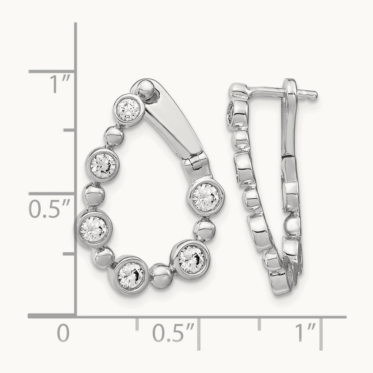 Hinged Hoop Earrings, 1.00 ct tw Lab-Grown Diamond