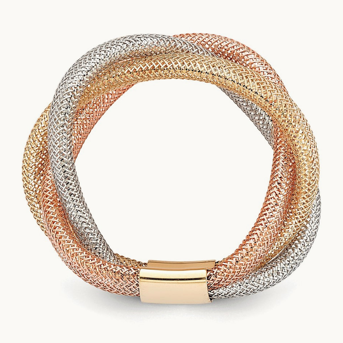 w/White and Rose Rhodium Flexible Ring, 14K — Leslie's