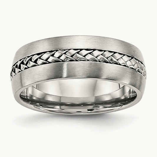 Brushed and Polished Braided Band — photo set