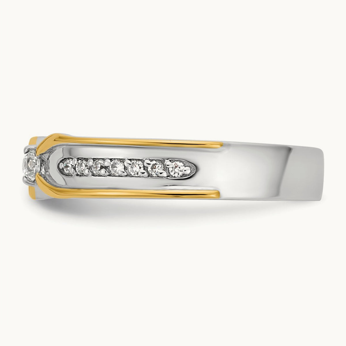 14ktt IB Goodman Mens Polished Diamond Ring Mounting