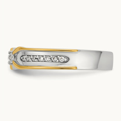 14ktt IB Goodman Mens Polished Diamond Ring Mounting